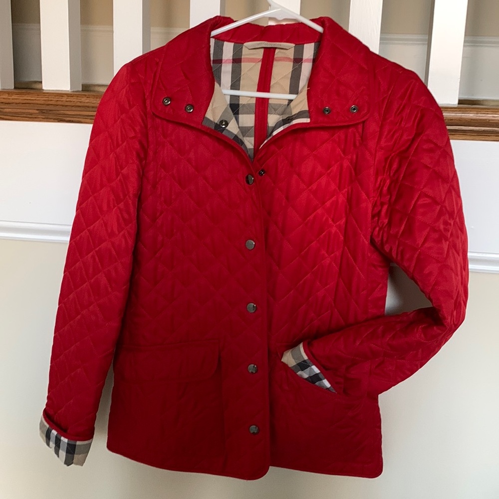 Burberry Brit Quilted Jacket Red size small